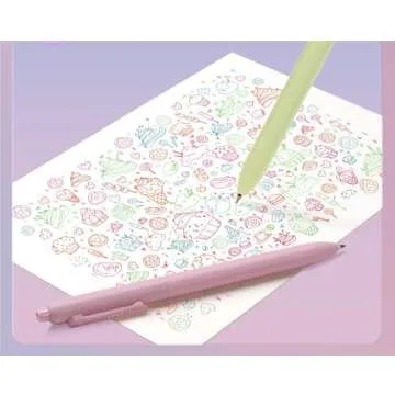 WRITECH Gel Pens Fine Point: Retractable 0.5mm Multicolor Ink 8ct Silent Click No Smear Smudge Extra Smooth Writing Bullet Tip Colored Pen Non Bleed for Journaling Note Taking Drawing