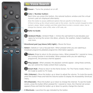 Replacement Samsung TV Remote Control - 2 Pack