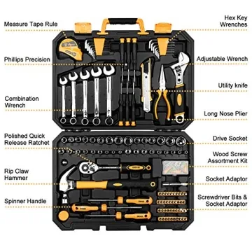 Buy DEKOPRO 158 Piece Tool Set for Home and Auto Repairs