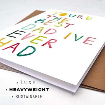 Wunderkid Funny Father's Day Card for Dad, Birthday Card You're the Best Dad I've Ever Had (Individual, Blank inside)