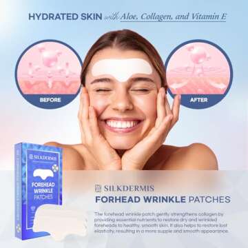SILKDERMIS Forehead Anti-Wrinkle Patches with Aloe 12pcs