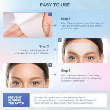 SILKDERMIS Forehead Anti-Wrinkle Patches with Aloe 12pcs