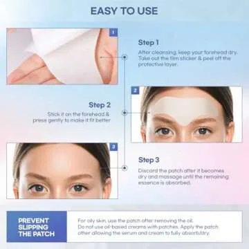 SILKDERMIS Forehead Anti-Wrinkle Patches with Aloe 12pcs