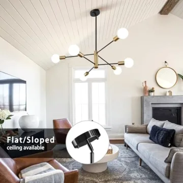 Mlihove Modern Gold and Black 6-Light Chandelier