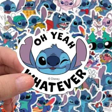 Cute Stitch Stickers for Kids - 50Pcs Waterproof Vinyl