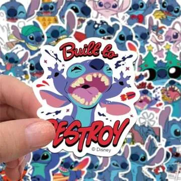 Cute Stitch Stickers for Kids - 50Pcs Waterproof Vinyl