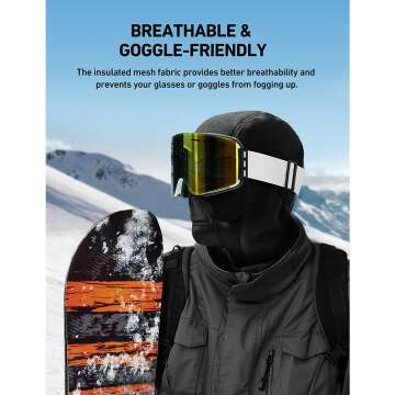 AstroAI Fleece Thermal Ski Mask - Windproof & Warm