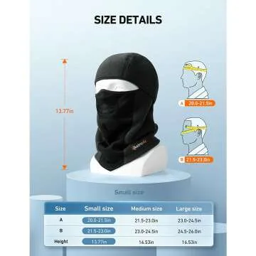 AstroAI Fleece Thermal Ski Mask - Windproof & Warm
