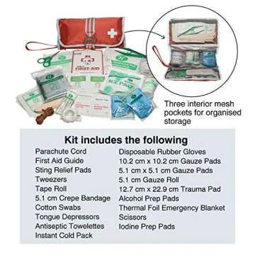 Kurgo Portable Dog First Aid Kit, Pet Medical Kit (50 Piece), One Size, Paprika