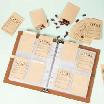 Garden Seed Storage Organizer Binder with 150 Envelopes