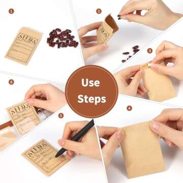 Garden Seed Storage Organizer Binder with 150 Envelopes