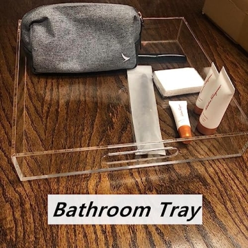 Clear Acrylic Serving Tray with Handle for Versatile Use