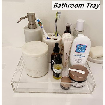 Clear Acrylic Serving Tray with Handle for Versatile Use