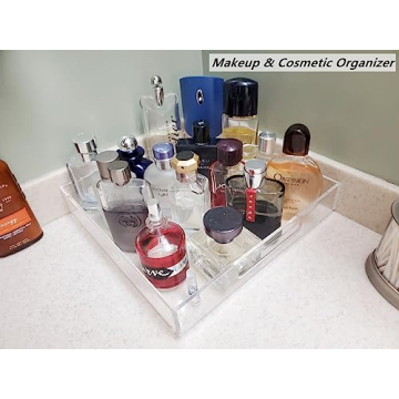 Clear Acrylic Serving Tray with Handle for Versatile Use