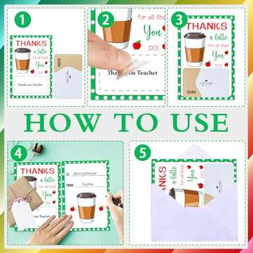 JUESMOS Teacher Gift Card Holder - Perfect for Appreciation Gifts