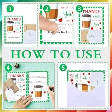 JUESMOS Teacher Gift Card Holder - Perfect for Appreciation Gifts