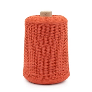 Cotton Bambu Yarn by Silk City Fibers - Eco-Friendly Knitting in Persimmon