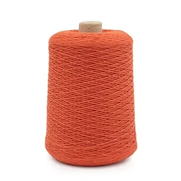 Cotton Bambu Yarn by Silk City Fibers - Eco-Friendly Knitting in Persimmon