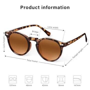 YMRFW Retro Polarized Sunglasses for Stylish UV Protection