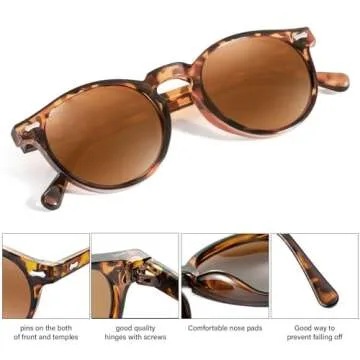 YMRFW Retro Polarized Sunglasses for Stylish UV Protection