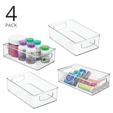mDesign Bathroom Storage Container Bins - Versatile Organization