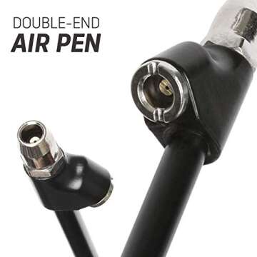 WYNNsky Heavy Duty Straight-on Dual Head Air Pressure Gauge, Extended Tube Construction for General Applications(10-150PSI)