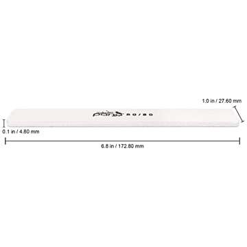 10pcs - PANA Jumbo Double-Sided Emery Nail File for Manicure, Pedicure, Natural, and Acrylic Nails - White (Grit 80/80)