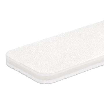 10pcs - PANA Jumbo Double-Sided Emery Nail File for Manicure, Pedicure, Natural, and Acrylic Nails - White (Grit 80/80)