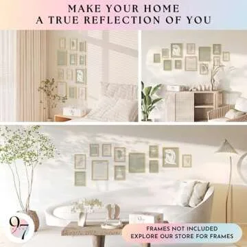 97 Decor Sage Green Posters for Room Aesthetic - Matisse Sage Green Wall Art Prints, Abstract Sage Green Pictures, Neutral Boho Wall Art, Beige Green Dorm Decorations for Teen Girls (8x10 Unframed)