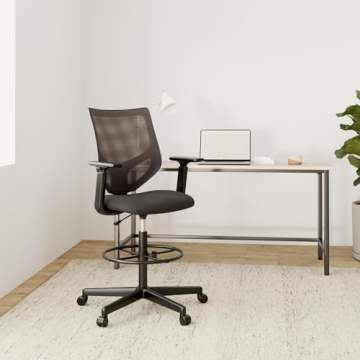 Drafting Chair with Adjustable Footring and Lumbar Support