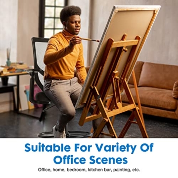 Drafting Chair with Adjustable Footring and Lumbar Support