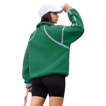 Stylish Oversized Fleece Pullover for Women - Panadila