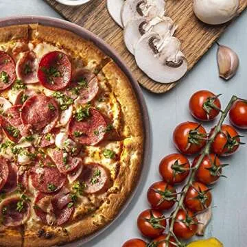 Cook with Color 14 Inch Non Stick Pizza Pan - Rose Gold