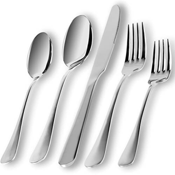 Briout 20-Piece Stainless Steel Flatware Set - Elegant & Durable Silverware for 4