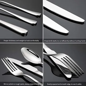 Briout 20-Piece Stainless Steel Flatware Set Elegant Durable