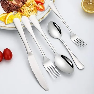 Briout 20-Piece Stainless Steel Flatware Set Elegant Durable