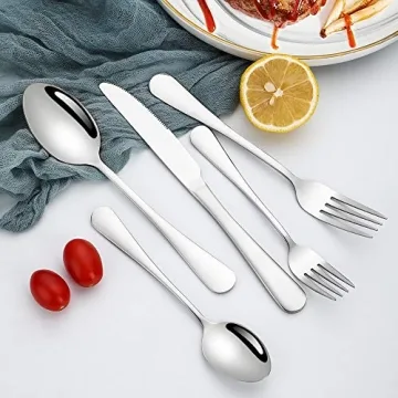 Briout 20-Piece Stainless Steel Flatware Set Elegant Durable