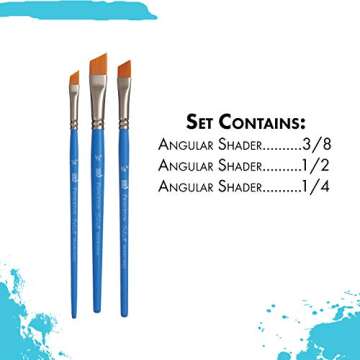 Princeton Select Artiste Paintbrush, 12-3 Brush Set, Blue