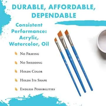 Princeton Select Artiste Paintbrush, 12-3 Brush Set, Blue
