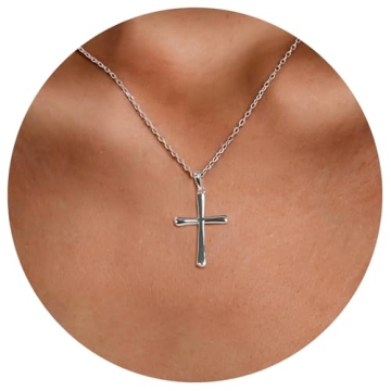 Elegant Handcrafted Sterling Silver Cross Necklace for Women