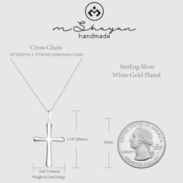 Elegant Handcrafted Sterling Silver Cross Necklace for Women