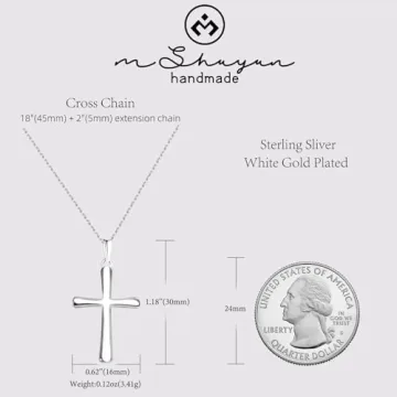 Elegant Handcrafted Sterling Silver Cross Necklace for Women