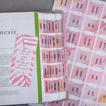 DiverseBee Laminated Bible Tabs for Easy Bible Study