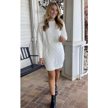 Angashion Women Sweater Dress - Cozy Fall Fashion
