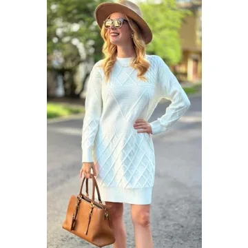 Angashion Women Sweater Dress - Cozy Fall Fashion