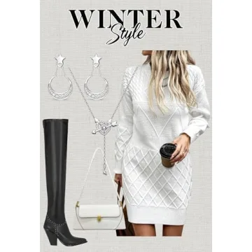 Angashion Women Sweater Dress - Cozy Fall Fashion