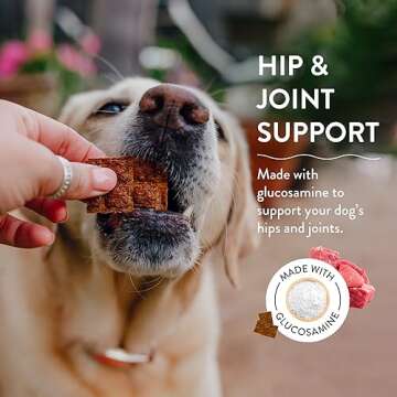 Shameless Pets Jerky Dog Treats, Moo Lobsta - Healthy Dog Chews for Dogs Hip & Joint Support with Glucosamine - Dog Treats with Real Grass-Fed Beef & Lobster - Free from Grain, Corn & Soy - 1-Pack