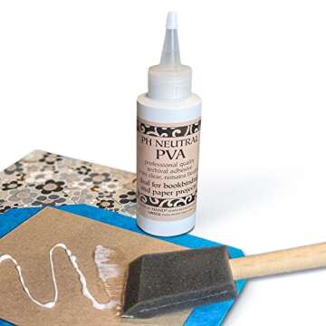 Books By Hand, PH Neutral PVA Adhesive, Bookbinding Glue, Dries Clear, Remains Flexible - 4 Ounce