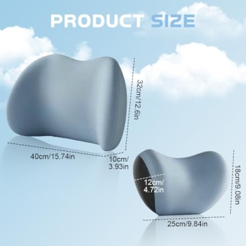 Ergonomic Car Headrest & Lumbar Support Pillow