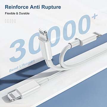 6ft iPhone Charger USB C Lightning Cable,Usbc to Lighting Fast Charging Cord for iPhone 13 12 Charger Cable 6 ft【Apple MFi Certified】,Long Type C Wire for Apple iPhone 13 12 Pro Max 11 X XS XR 8 Plus